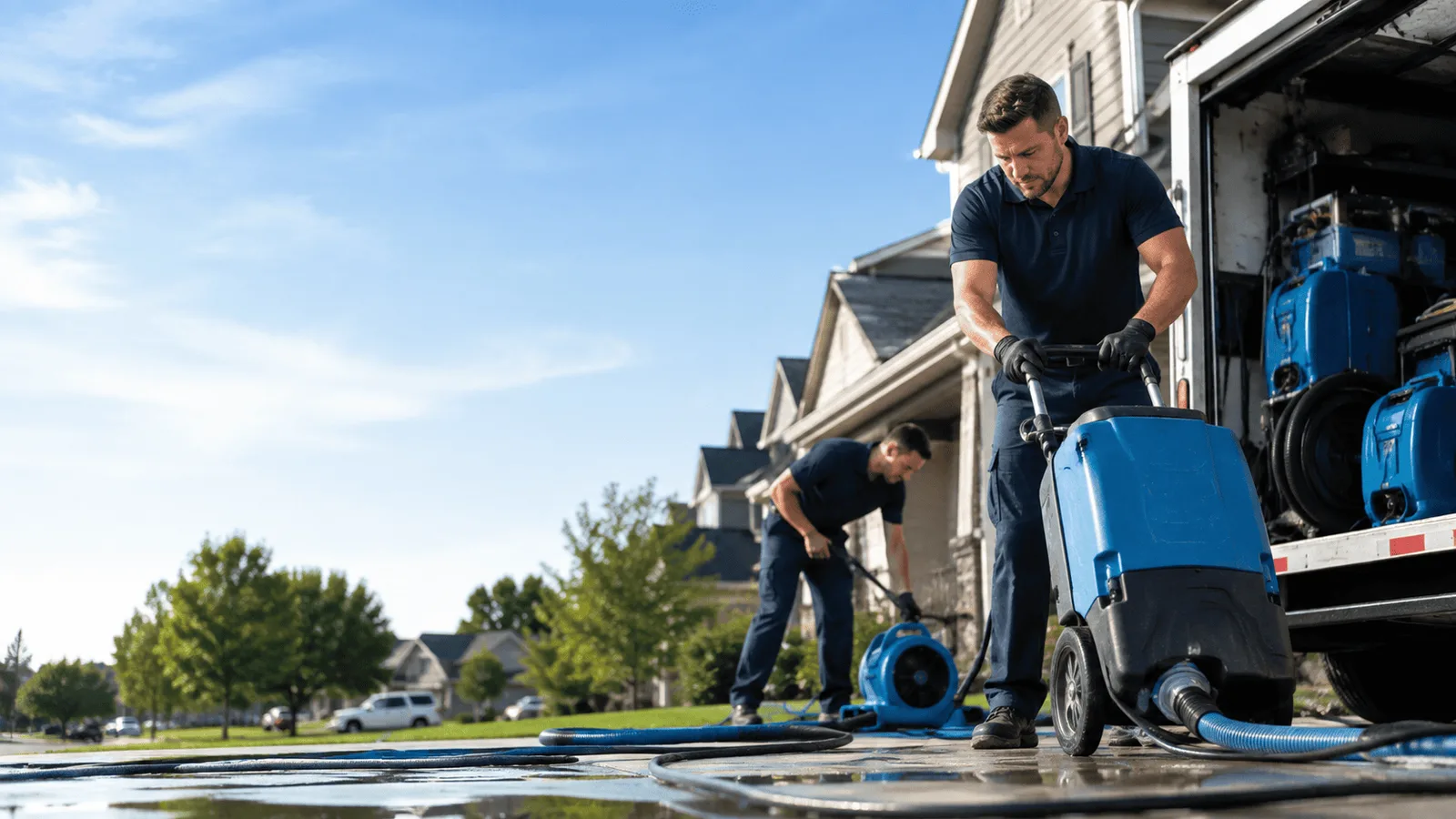 Water Mitigation being performed in Lake Park, IA